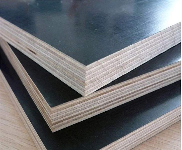 Two Time Hot Press Time Poplar Core Brown Black Film Faced Plywood Concrete Use Plywood Shuttering Plywood 10 Times Usage